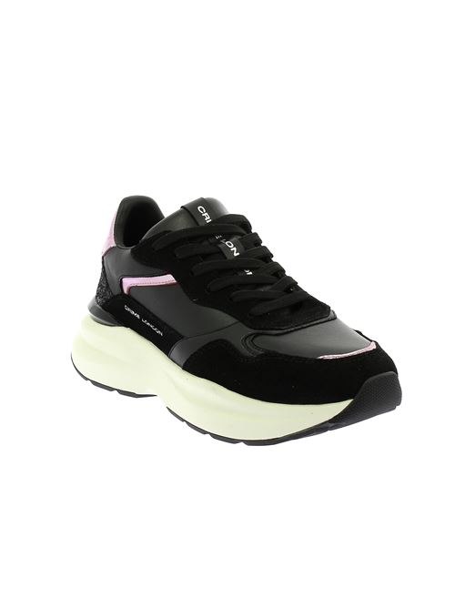 Faith sneakers da donna in pelle e camoscio nero CRIME LONDON | 2170020